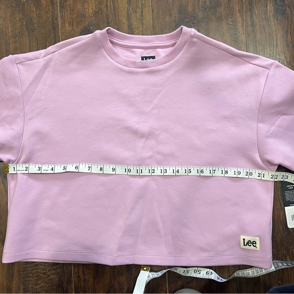 NWT Lee Cropped Oversized Sweatshirt Top Sugar Lilac Purple Size XS - Picture 7 of 8